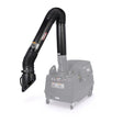 Lincoln Prism Mobile 10 Ft. Fume Extraction Arm with Arc Sensor/Lamp, flexible hose, nozzle; welding fume removal equipment.