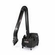 The Lincoln Prism Mobile K4259-9 is a black fume extractor on wheels with a 13 ft. flexible arm and wide funnel nozzle, ideal for welding fume extraction. The unit features a MERV 16 filter, Arc Sensor/Lamp Kit, and visible control panel.