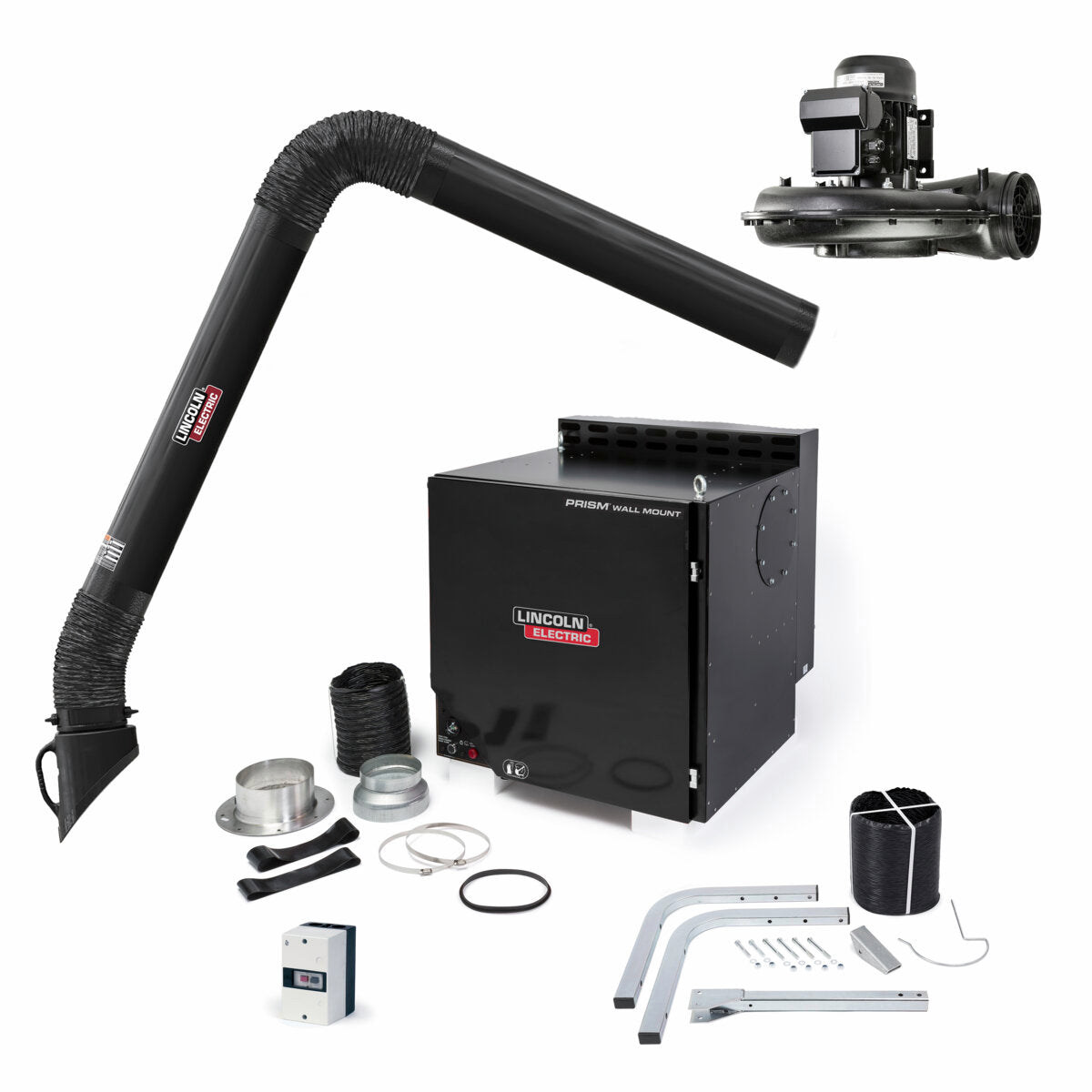 Lincoln Prism Wall Mount Mechanized Cleaning One Pak, Single 13 ft. Arm, Starter K4468-8 - WeldingMart.com