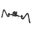 The Lincoln Prism Wall Mount One Pak MERV 14 (K4261-8) features a central unit with two flexible 10 ft. dual arms and silver components below, ideal for welding fume extraction, with starter/overload protection built in.