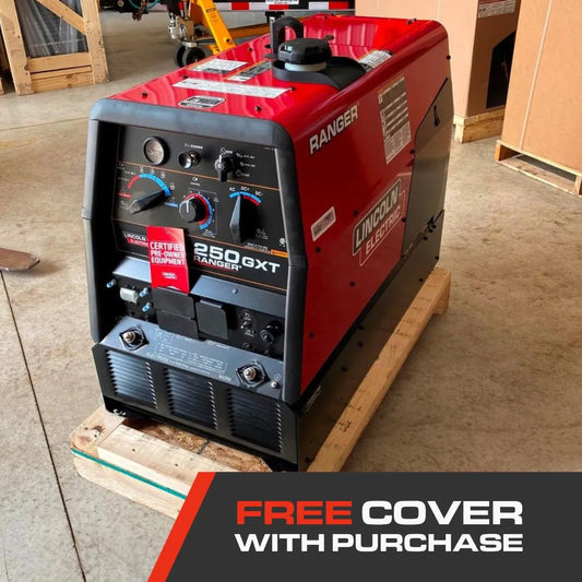 Lincoln Ranger 250 GXT Engine Driven Welder Kohler W/EFP, red/black, on pallet. Free welder cover with WeldingMart purchase.