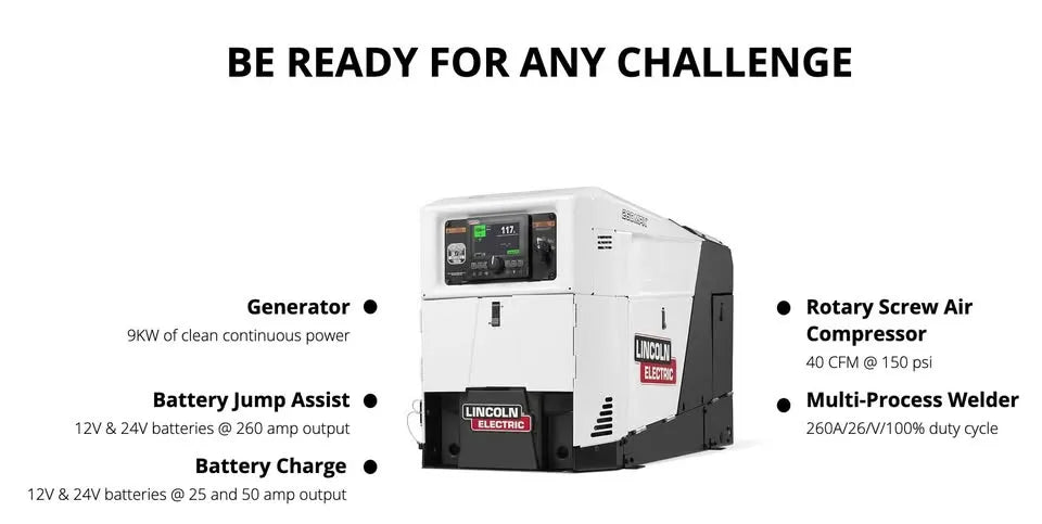 Lincoln Ranger Air 260MPX Multi-Function Engine Drive Low Hour