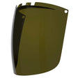 Lincoln OMNIShield Lens Shade 3 IR KP3758-1—dark-tinted, curved polycarbonate welding face shield for helmets, PPE gear.