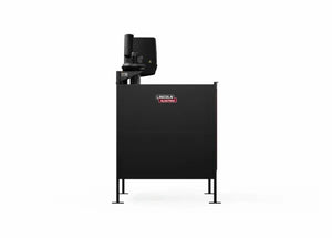 The Lincoln Single Weld Booth Fume Extraction One-Pak 6x6 ft. K5563-3 features a black, box-shaped design with the Lincoln Electric logo, ideal for weld booth fume extraction and enhanced safety in professional settings.