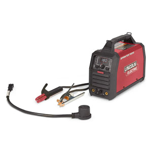 Lincoln Sprinter 180Si K5453-1 portable TIG stick welder with cables, clamps, power cord; digital display reads 180. WeldingMart.