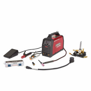 Lincoln Sprinter 180Si TIG Welder One-Pak (K5584-1) with cables, clamps, foot pedal, and accessories on white—WeldingMart.