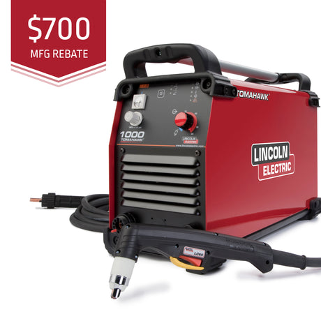 Lincoln Tomahawk 1000 Plasma Cutter with 25 ft Hand Torch - K2808-1 - WeldingMart.com