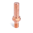 A copper-colored, cylindrical Lincoln Tomahawk 1500 Electrode (LC105) KP4141-1 with a hex nut and threaded end, engraved “LINCOLN ELECTRIC T-1501,” stands upright against a plain white background.