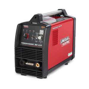 Lincoln Tomahawk 30 AIR plasma cutter K5457-1 with 10' hand torch, red/black, dials & gauges—WeldingMart welding equipment.