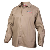 Lincoln Traditional Khaki FR Cloth Welding Jacket 2XLarge K3317-2XL - WeldingMart.com