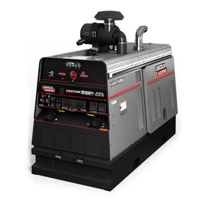 The Lincoln Vantage 566X Engine Driven Welder Deutz (K3239-3) features a black and gray body, CrossLinc Technology, front control panel with dials and switches, side ventilation grilles, and top exhaust components.