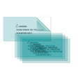 Lincoln VIKING 1740 Inside Clear Cover Lens Kit KP3283-1; protective clear sheets for welding helmets, corner peeled.