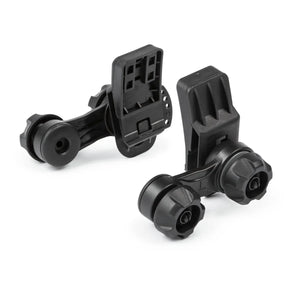 Lincoln VIKING Slotted Hard Hat Adapter KP3486-1 for welding helmets, black adjustable brackets, welding accessory on white.