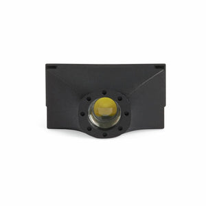 A compact, rectangular black device with a central lens and several small holes, shown on a white background. Resembles the Lincoln VIKING 2450 ADV LED Light Kit (KP5245-1)—perfect for welding helmet lighting upgrades.