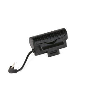 A compact, black, rectangular device with a textured grip and a short cable ending in a 3.5mm audio jack—part of the Lincoln VIKING 2450 ADV LED Light Kit (KP5245-1)—rests on a plain white background, facing slightly right.