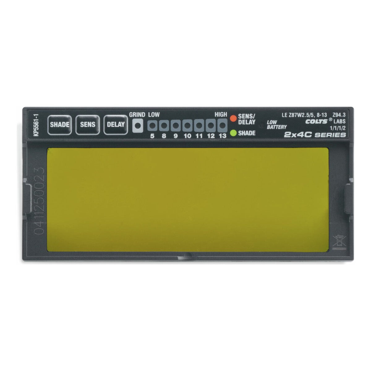 Lincoln VIKING 2x4C Series Auto Darkening Lens with Digital Controls, Variable Shade 5, 8-13 Gold KP5561-2 - image 2