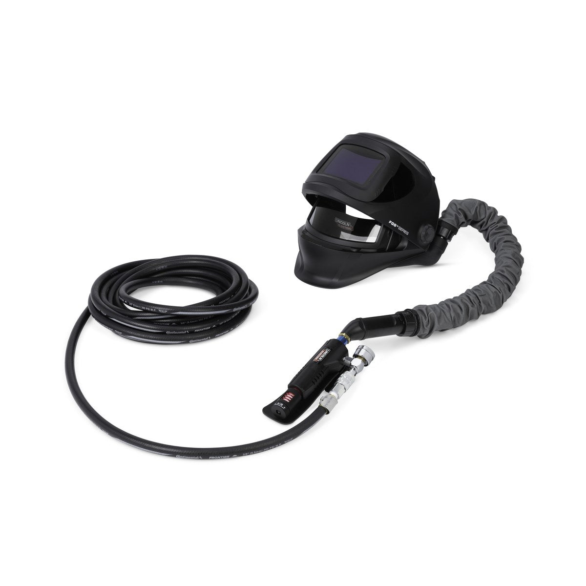 Lincoln VIKING 3250D FGS SAR supplied air respirator K5443-2 with helmet, air regulator and 25 foot industrial interchange input hose
