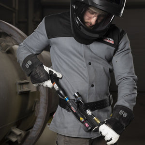 Lincoln VIKING 3250D FGS SAR supplied air respirator K5443-2 with helmet, air regulator and 25 foot industrial interchange input hose - view 8