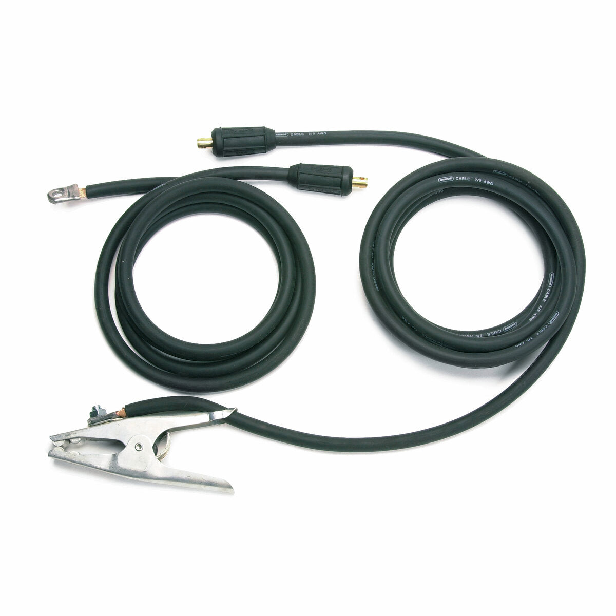 Lincoln Weld Cable Package Work Lead 2/0 Twist Mate & GC500 15 ft / Power Lead 2/0 TM & Lug 10 ft (3 m) K1803-1 - WeldingMart.com