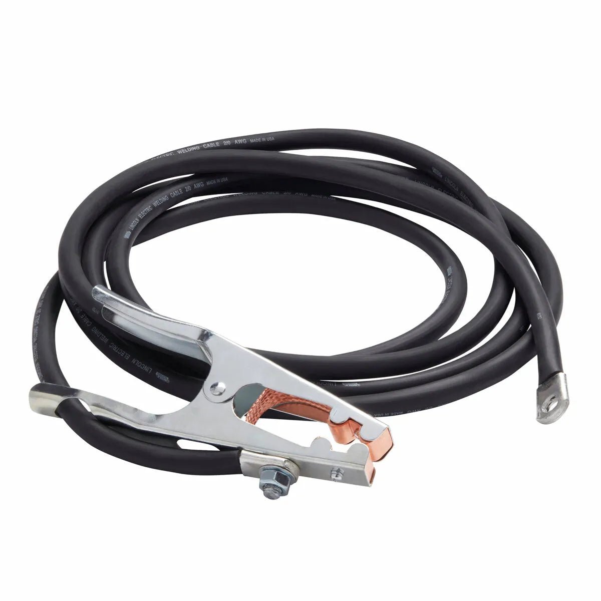 Lincoln Work Lead Lug & GC500 Ground Clamp (2/0, 350A, 60%) 15 ft (15.