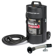 The Lincoln X-TractorMini with EN-20 Nozzle 120/1/60 K3972-5 is a black portable fume extractor on wheels with a carry handle, warning labels, flexible hose, and suction nozzle—perfect for welding fume extraction—shown on white.