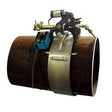 Mathey Monarch Stainless Band Crawler 52" pipe cutting machine with torch and control box, ideal for welding and beveling pipes.