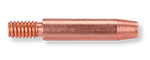 MK Products 1/16" Spray Contact Tip - 621-0153-10. This package contains 10 precision-engineered contact tips designed for spray arc welding, especially suitable for aluminum. Each tip is 1 1/2" long with a 1/4" diameter and 0.085" internal diameter, optimized for 1/16" wire, offering durability and consistency for high-quality welds across various MK Products MIG gun models.

