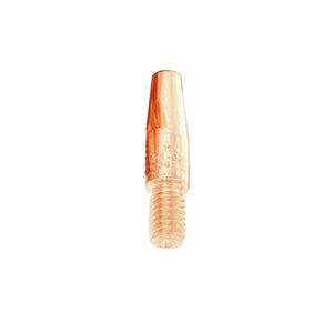 MK Products 3/64" Spray Contact Tip - 621-0393-10. This package contains 10 precision-engineered contact tips designed for spray arc welding with 3/64" aluminum wire. Each tip is 1.57" long with a 3/8" diameter and 0.060" ID, offering durability and consistency for high-quality welds across various MK Products MIG gun models.

