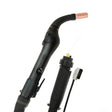 MK Products Cobra MX Fronius Push-Pull Welding Gun, 25ft air-cooled, 175A, 9-pin connector, copper nozzle, curved handle.