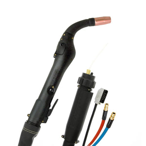 MK Cobra MX-HD Fronius Push-Pull MIG Welder Gun 35ft 250A, black with copper tip, cables & connectors—WeldingMart welding tool.