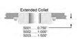 Extended collet 5003 series specifically designed for MK Products welding systems, accommodating 1/2 inch outer diameter wire. Features precision engineering for optimal wire grip and alignment, extended design for improved support, and durable construction for industrial use. This high-quality component ensures consistent welding performance and maintains weld joint alignment. The 5003 series extended collet is an essential part for professional welders using compatible MK Products systems, providing relia
