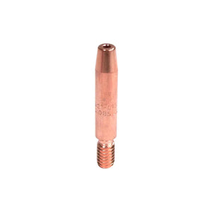 The MK Products Contact Tip 1/4 X .085ID Spray Arc (621-0153-25, 25pc) is a copper-colored, cylindrical contact tip with a threaded end—ideal for spray arc welding and designed for durability and consistent performance.