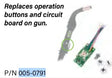 professional-grade replacement switch assembly designed for Cobra X welding systems. includes operation buttons and circuit board. ensures reliable digital control functionality.

