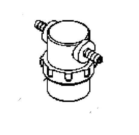 Professional-grade low profile inline filter with 1/4 inch barb connections, featuring reliable filtration properties and compact design, ensures consistent fluid quality in demanding welding environments.


