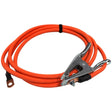 MK Products 15FT orange welding ground cable with clamp and terminal, coiled with strap—essential accessory at WeldingMart.