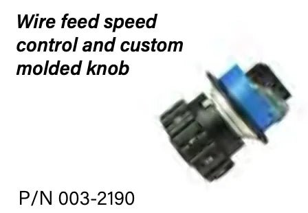 professional-grade potentiometer assembly - 003-2190 designed for multiple welding systems. features wire feed speed control and custom molded knob. ensures precise adjustment in demanding welding applications.


