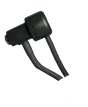 A close-up of a black IWT-S2 Palm Gun for C.D. Stud Welding Systems (1-EQ500009S2), with cables attached, set against a plain white background to highlight its role in C.D. stud welding equipment.