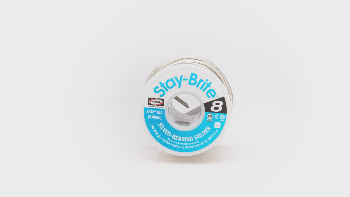 Harris - Stay Brite® 8 Lead-Free Solder 1/16 in. x 1 lb. spool x 4 lb. per box - SB831