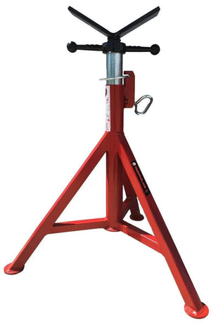 B&B Sumner Hi Pro-Jack Pipe Jack 4100PWH—welding pipe support stand, fixed legs, adjustable, V-top, heavy-duty frame.