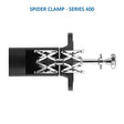 Mathey Dearman Spider Clamp 400-4SS cross-section for pipe alignment, welding tool, showing internal springs and mechanisms.