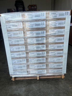 Lincoln ED030616 SureArc S6 .045 MIG Wire 44# spools—81 boxes, 3,564 lbs ER70S-6 welding wire pallet at WeldingMart warehouse.
