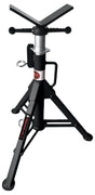 Mathey Dearman V-Head Folding Pipe Jack 3900, qty 75, welding pipe support stand, V-top, 3 legs, side handles for alignment.